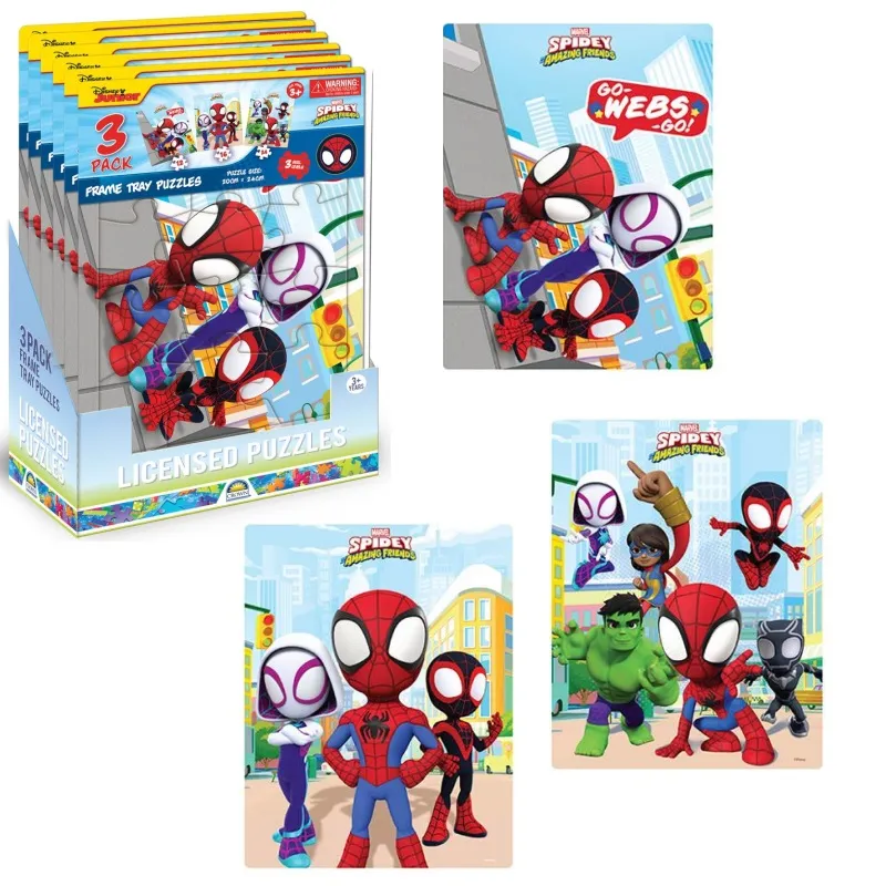 Frame Tray Puzzles - Spidey and His Amazing Friends 3pk - MJM