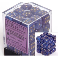 CHX 27897 Lustrous 12mm d6 Purple/Gold Block (36)