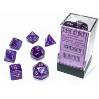 CHX 27587 Borealis Polyhedral Royal Purple/Gold Luminary 7-Die Set