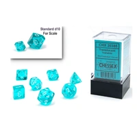 CHX 20385 Translucent Mini Teal/White 7-Die Set