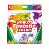 Crayola Colored Pencils - World's Favorite Colors, Set of 50