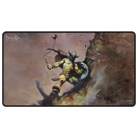 Ultra Pro: UP16755 Frank Frazetta - "Warrior with Ball and Chain" Black Stitched Playmat