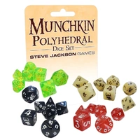 Munchkin Polyhedral Dice Set Red/White