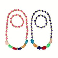 Rosy Candy Necklace & Bracelet Set