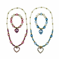 Dance Pearl Heart Necklace & Bracelet Set