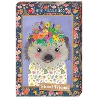 Puzzle - Heye - Floral Friends; Hedgehog 500Pc