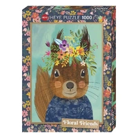 Puzzle - Heye - Floral Friends; Squirrel 1000P