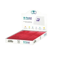 Ultimate Guard: Binder Pages – 18-Pocket Side-Loading – Red (50-Pack)