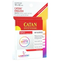Gamegenic Matte Board Game Sleeves - Size Code RED - Catan English (56mm x 82mm) (60 Sleeves Per Pack)