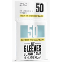 Gamegenic Just Sleeves - Size Code YELLOW - Mini American Sized (44mm x 67mm) (50 Sleeves Per Pack)