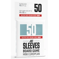 Gamegenic Just Sleeves - Size Code RUBY - Mini European Sized (44mm x 67mm) (50 Sleeves Per Pack)