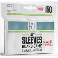 Gamegenic Just Sleeves - Size Code GREEN - Standard American Sized Value Pack (59mm x 91mm) (150 Sleeves Per Pack)