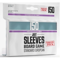 Gamegenic Just Sleeves - Size Code PURPLE - Standard European Sized Value Pack (62mm x 94mm) (150 Sleeves Per Pack)