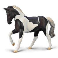 CollectA - Warmblood Stallion. Black Tobiano Figurine (XL)