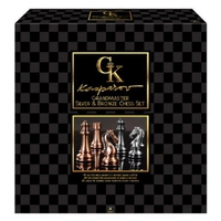 Kasparov Chess Set Grandmaster Silver & Bronze