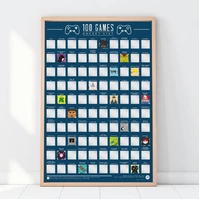 100 Video Games Bucket List Scratch-Off Poster