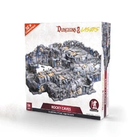 Dungeons & Lasers: Half-Height Walls - Rocky Caves: Unpainted