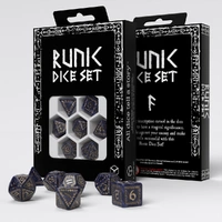 Runic Mixed Blue Gold - Dice Set 7