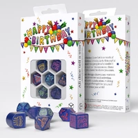 Q Workshop - Happy Birthday - Streamers Dice Set 7
