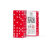 Q Workshop - Full Pack of D6s: Red&White
