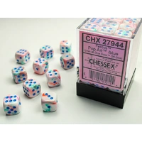 Chessex D6 DiceFestive 12mm d6 Pop Art/blue Dice Block (36 dice)
