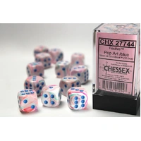Chessex D6 DiceFestive 16mm d6 Pop Art/blue Dice Block (12 dice)