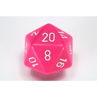 CHX XQ2044 Opaque Pink/white 34mm d20 Dice