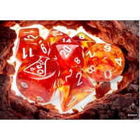 CHX 30073 Nebula Molten/white Luminary Polyhedral 7-Dice Set (with bonus die)