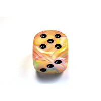 CHX DF5062 Festive Circus/black 50mm d6 dice w/pips