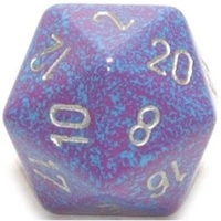 CHX XS2004 Speckled Silver Tetra 34mm d20 Dice