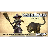 WizKids Wardlings RPG Figures Girl Witch & Witchs Cat