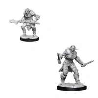 D&D Nolzurs Marvelous Unpainted Miniatures Bugbear Barbarian Male & Bugbear Rogue Female