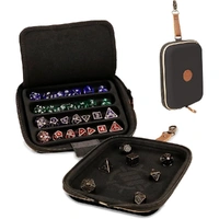 ENHANCE Designer Edition Dice Tray - Dice Case and Dice Holder (28+ Dice & EVA Shell) (Black)