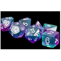 MDG Polyhedral Resin Dice Set - Blue Aurora