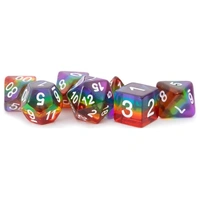 MDG Polyhedral Resin Dice Set - Translucent Rainbow