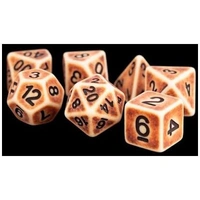 MDG Polyhedral Resin Dice Set - Ancient Brown