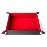 MDG Velvet Folding Dice Tray - Red (10"x10")