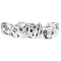 MDG Unicorn Resin Polyhedral Dice Set - Unicorn Ice