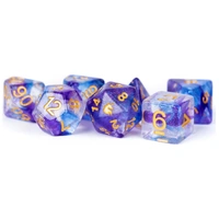 MDG Unicorn Resin Polyhedral Dice Set - Midnight Fantasy