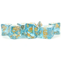 MDG Digital Resin Dice Set 16mm - Blue with Gold Foil
