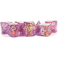 MDG Digital Resin Dice Set 16mm - Purple with Gold Foil