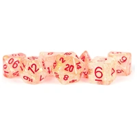 MDG Resin Flash Dice Set 16mm Polyhedral - Red