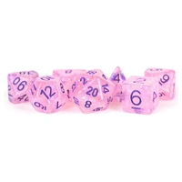 MDG Resin Flash Dice Set 16mm Polyhedral - Pink
