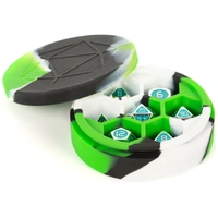 MDG Silicone Dice Case Round - Green/Black/White