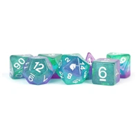 MDG Unicorn Resin Polyhedral Dice Set - Aurora 