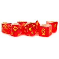 MDG Unicorn Resin Polyhedral Dice Set - Red