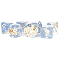 MDG Resin Polyhedral Dice Set 16mm - Sea Conch