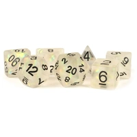 MDG Resin Icy Opal Dice Set 16mm Polyhedral - Clear