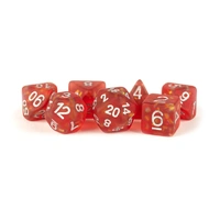Fanroll: 16mm Resin Polyhedral Dice Set: Icy Opal Red