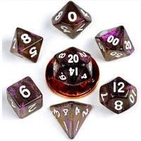 MDG Acrylic 10mm Polyhedral Dice Set - Stardust Super Volcano